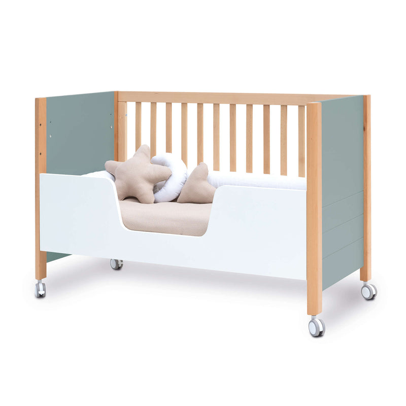 cama infantil etapa de la cuna evolutiva de madera