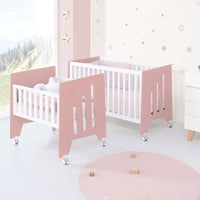 Culla 60x80 cm e lettino 60x120 cm (7in1) rosa · Omni Tre Quarzo