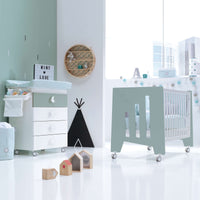Lettino co-sleeping 60x120 cm (5in1) verde eucalipto · Omni Due Eucalyptus