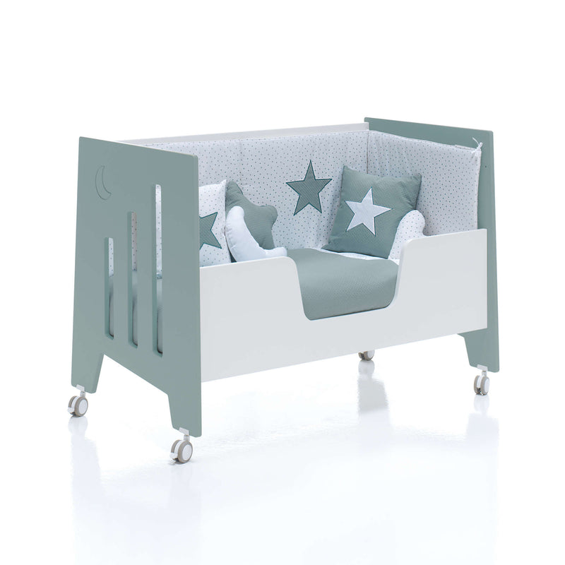 Lettino co-sleeping 60x120 cm (5in1) verde eucalipto · Omni Due Eucalyptus