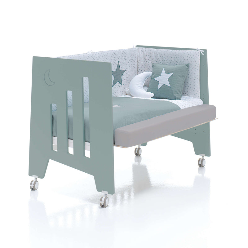 Lettino co-sleeping 60x120 cm (5in1) verde eucalipto · Omni Due Eucalyptus