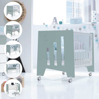 Lettino co-sleeping 60x120 cm (5in1) verde eucalipto · Omni Due Eucalyptus