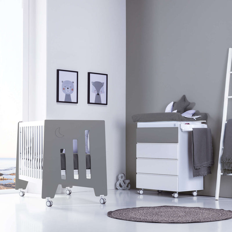 Culla 60x80 cm e lettino 60x120 cm (7in1) antracite · Omni Tre Antracita
