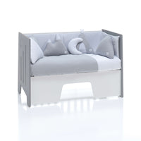 Lettino co-sleeping 60x120 cm (5in1) bianco/antracite · Omni Due Antracita