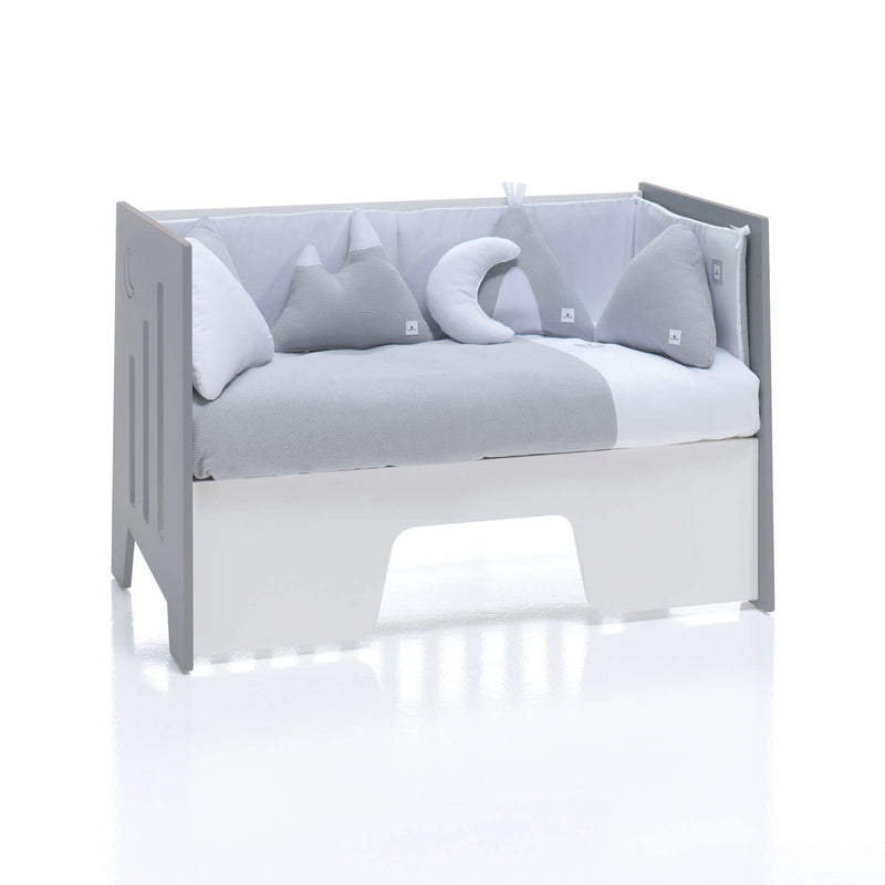 Lettino co-sleeping 60x120 cm (5in1) bianco/antracite · Omni Due Antracita