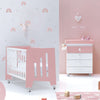 Culla 60x80 cm e lettino 60x120 cm (7in1) rosa · Omni Tre Quarzo