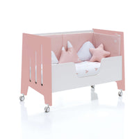 Lettino co-sleeping 60x120 cm (5in1) rosa/bianco · Omni Due Quarzo