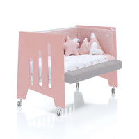 Lettino co-sleeping 60x120 cm (5in1) rosa/bianco · Omni Due Quarzo