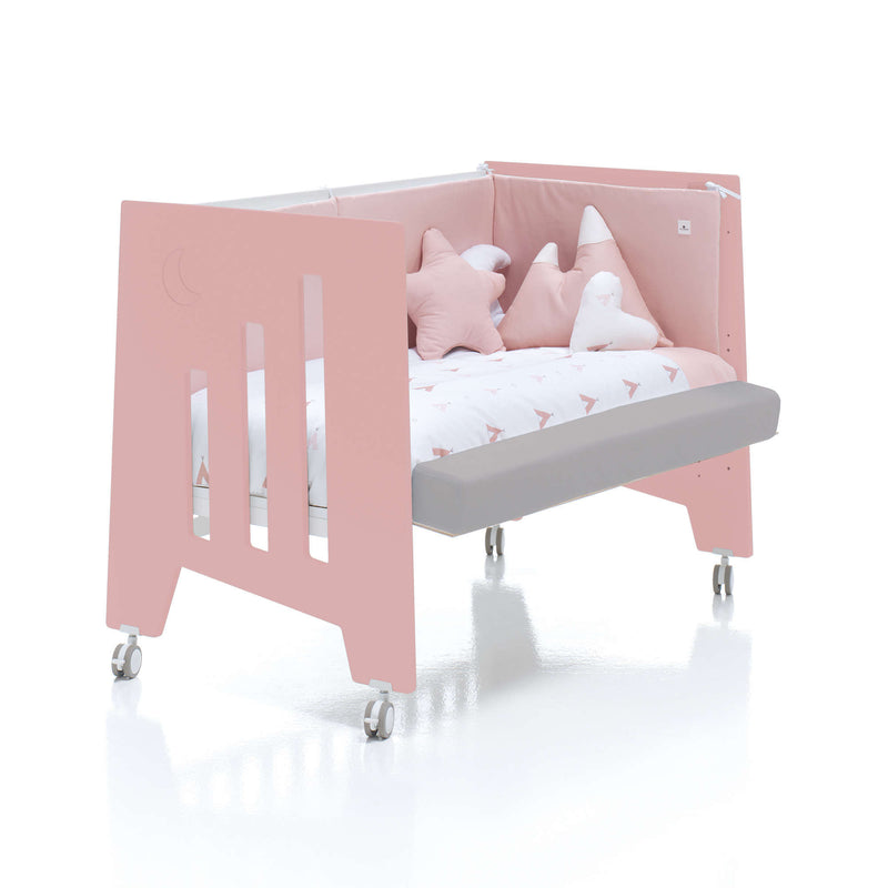 Lettino co-sleeping 60x120 cm (5in1) rosa/bianco · Omni Due Quarzo