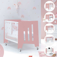 Lettino co-sleeping 60x120 cm (5in1) rosa/bianco · Omni Due Quarzo