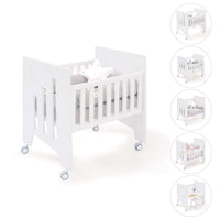 Culla co-sleeping (5in1) con ruote 60x80 cm bianco · Omni Uno White