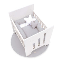 Piumino nordico culla 55x70 cm/60x80 cm (reversibile) grigio · Delphin 1304A-134