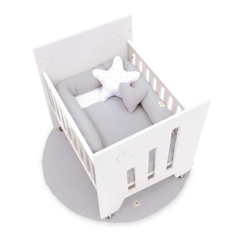 Piumino nordico culla 55x70 cm/60x80 cm (reversibile) grigio · Delphin 1304A-134