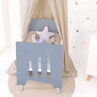 Culla co-sleeping (5in1) con ruote 60x80 cm blu · Omni Uno Blue denim