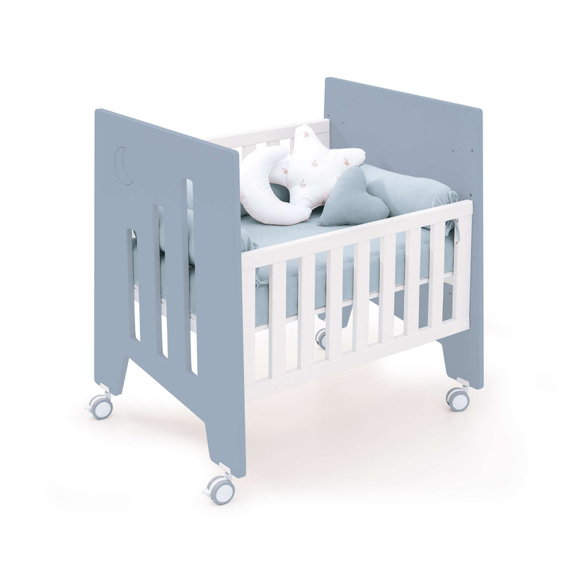 Culla co-sleeping (5in1) con ruote 60x80 cm blu · Omni Uno Blue denim