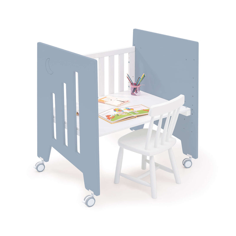Culla co-sleeping (5in1) con ruote 60x80 cm blu · Omni Uno Blue denim