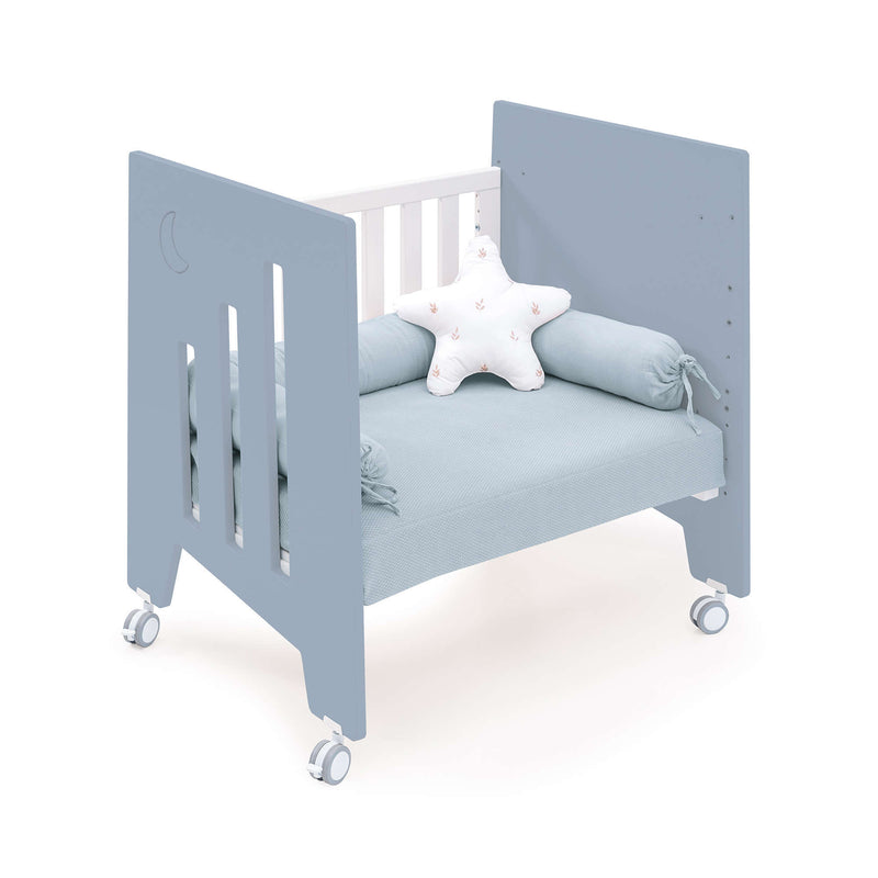 Culla co-sleeping (5in1) con ruote 60x80 cm blu · Omni Uno Blue denim