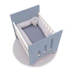 Culla co-sleeping (5in1) con ruote 60x80 cm blu · Omni Uno Blue denim