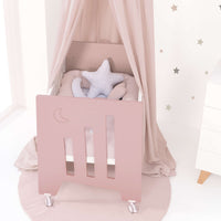 Culla co-sleeping (5in1) con ruote 60x80 cm rosa chiaro · Omni Uno Flamingo