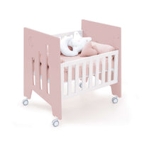 Culla co-sleeping (5in1) con ruote 60x80 cm rosa chiaro · Omni Uno Flamingo