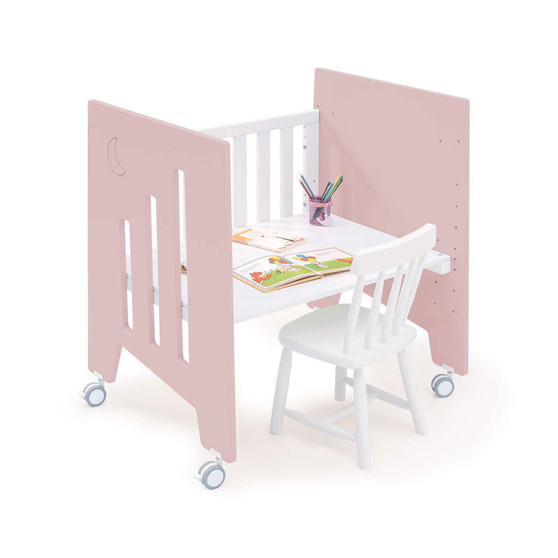 Culla co-sleeping (5in1) con ruote 60x80 cm rosa chiaro · Omni Uno Flamingo
