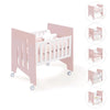 Culla co-sleeping (5in1) con ruote 60x80 cm rosa chiaro · Omni Uno Flamingo