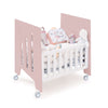 Culla co-sleeping (5in1) con ruote 60x80 cm rosa chiaro · Omni Uno Flamingo