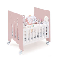 Culla co-sleeping (5in1) con ruote 60x80 cm rosa chiaro · Omni Uno Flamingo
