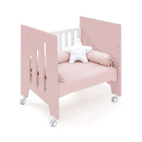 Culla co-sleeping (5in1) con ruote 60x80 cm rosa chiaro · Omni Uno Flamingo