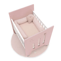 Culla co-sleeping (5in1) con ruote 60x80 cm rosa chiaro · Omni Uno Flamingo