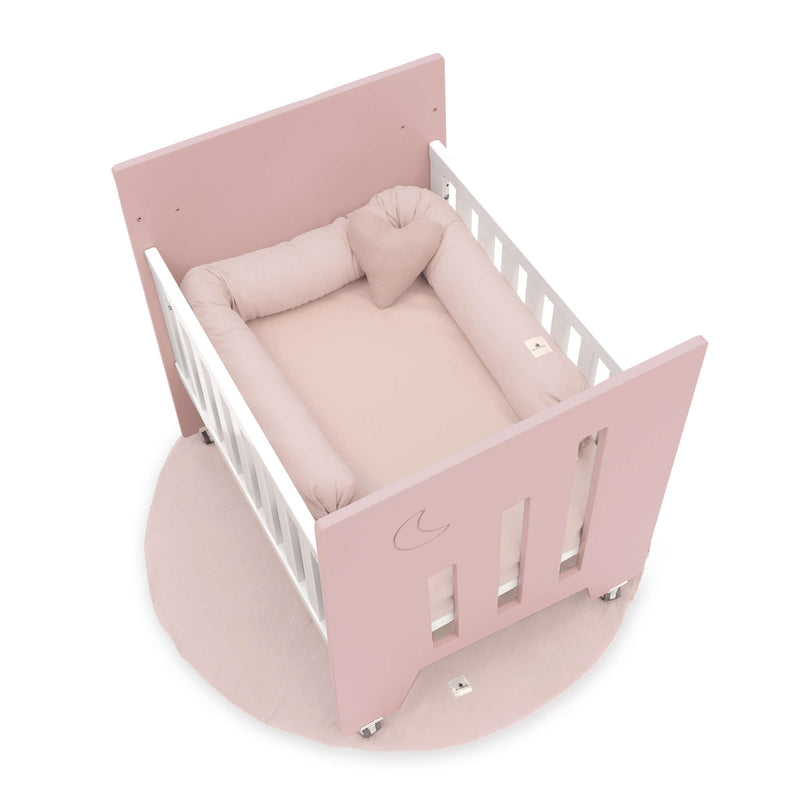 Culla co-sleeping (5in1) con ruote 60x80 cm rosa chiaro · Omni Uno Flamingo