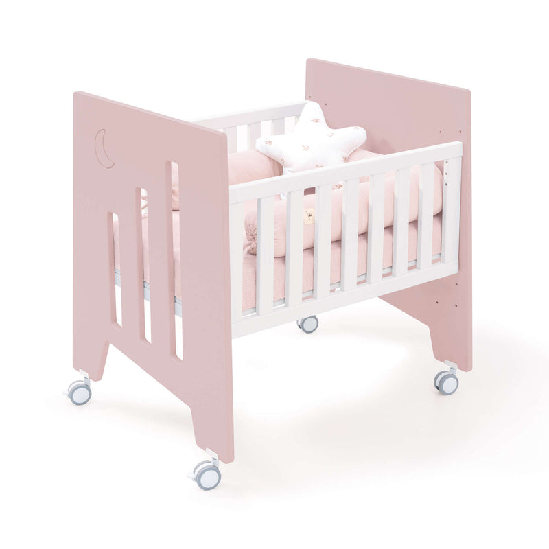 Culla co-sleeping (5in1) con ruote 60x80 cm rosa chiaro · Omni Uno Flamingo