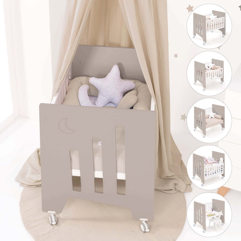 Culla co-sleeping (5in1) con ruote 60x80 cm beige · Omni Uno Arena