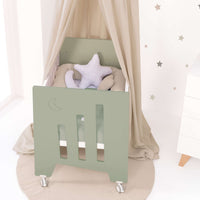 Culla co-sleeping (5in1) con ruote 60x80 cm verde-oliva · Omni Uno Erba