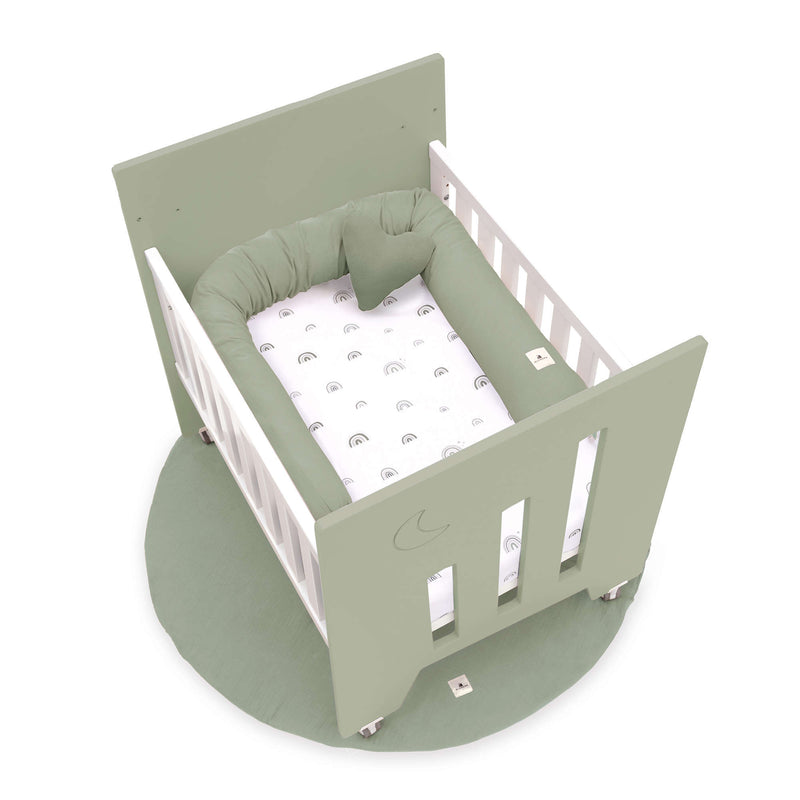 Culla co-sleeping (5in1) con ruote 60x80 cm verde-oliva · Omni Uno Erba
