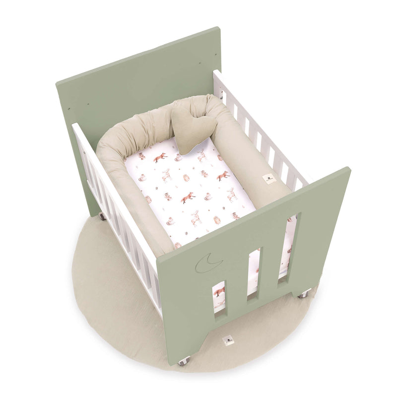 Culla co-sleeping (5in1) con ruote 60x80 cm verde-oliva · Omni Uno Erba