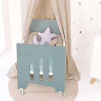 Culla co-sleeping (5in1) con ruote 60x80 cm verde eucalipto · Omni Uno Eucalyptus