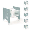 Culla co-sleeping (5in1) con ruote 60x80 cm verde eucalipto · Omni Uno Eucalyptus