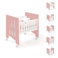 Culla co-sleeping (5in1) con ruote 60x80 cm rosa · Omni Uno Quarzo