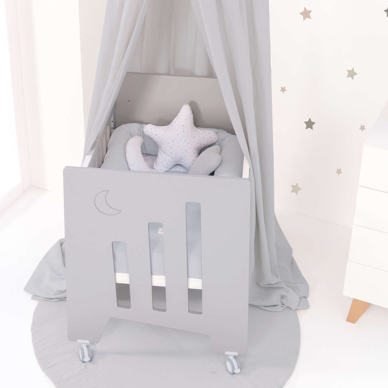 Culla co-sleeping (5in1) con ruote 60x80 cm grigio · Omni Uno Grey