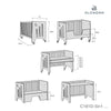 Lettino co-sleeping 60x120 cm (5in1) bianco/antracite · Omni Due Antracita