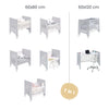 Culla 60x80 cm e lettino 60x120 cm (7in1) grigio · Omni Tre Grey