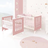 Culla e lettino insieme (7in1) bianco/rosa · Nexo Tre Quarzo