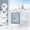 Lettino co-sleeping 60x120 cm (4in1) bianco/celeste · Nexo Due Blu denim