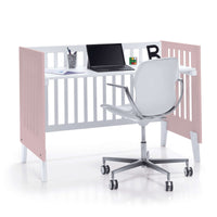 Culla e lettino insieme (7in1) bianco/rosa chiaro · Nexo Tre Flamingo