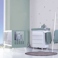 Culla e lettino insieme (7in1) bianco/verde eucalipto · Nexo Tre Eucalyptus