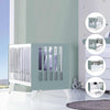 Lettino co-sleeping 60x120 cm (4in1) bianco/verde eucalipto · Nexo Due Eucalyptus