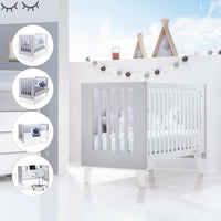Lettino co-sleeping 60x120 cm (4in1) bianco/grigio · Nexo Due Grey
