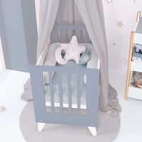 Culla 60x80 cm per co-sleeping (5in1) bianco/blu · Nexo Uno Blu denim
