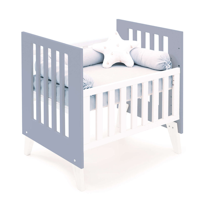 Culla 60x80 cm per co-sleeping (5in1) bianco/blu · Nexo Uno Blu denim